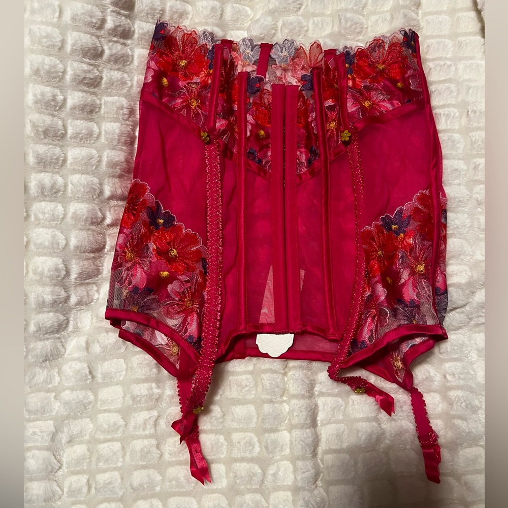 NWT For Love and Lemons Floral Pink Sheer Lingerie